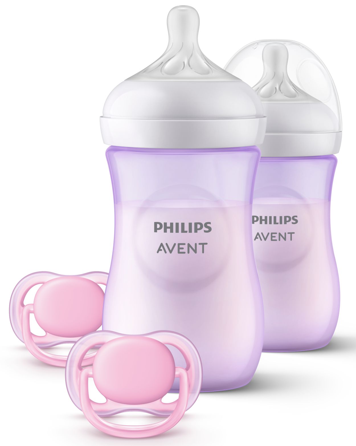 Biberón natural Philips AVENT con tetina de respuesta natural, set de  regalo para bebés recién nacidos, SCD838/02