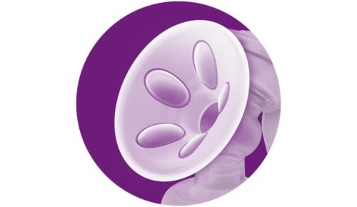 Soft massage cushion with massaging petals