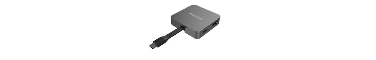 USB-C 集线器扩展到 4 端口迷你集线器