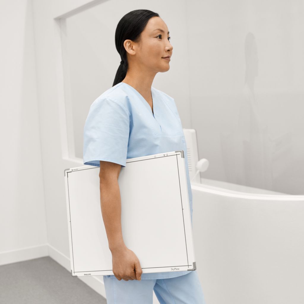 Care provider carrying a Skyplate