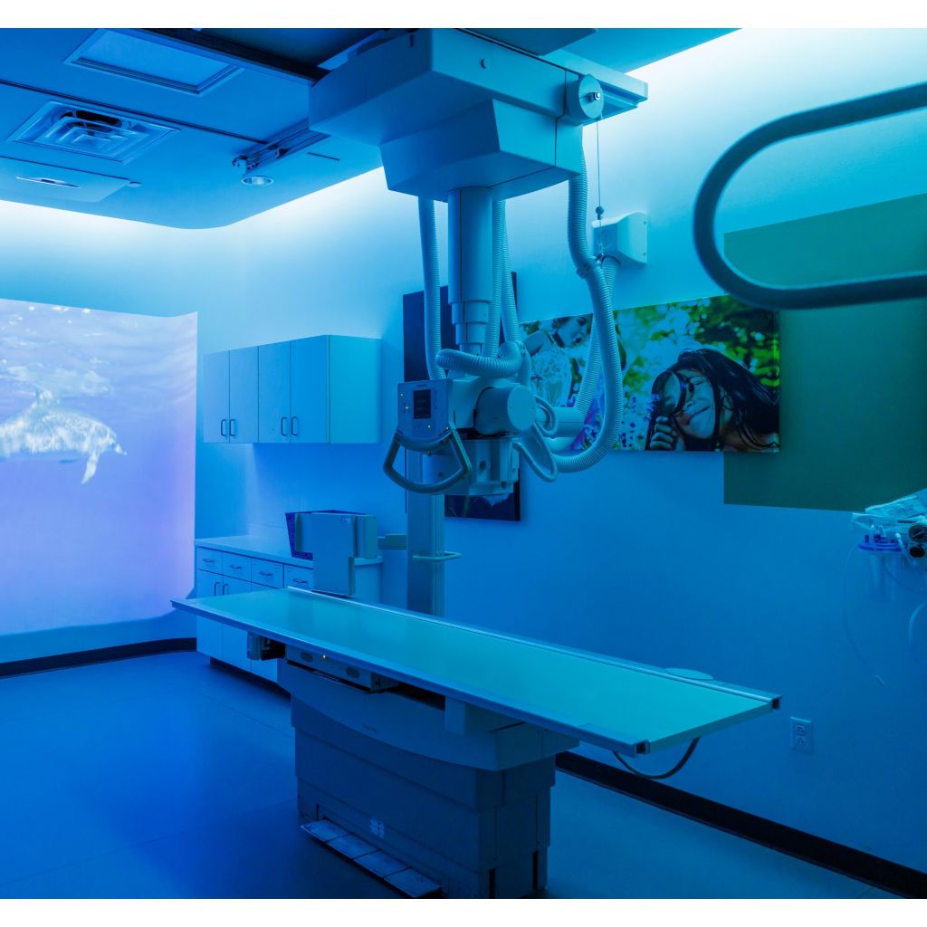 Ambient Experience theme ‘Oceans’ in X-Ray room at Children’s of Alabama