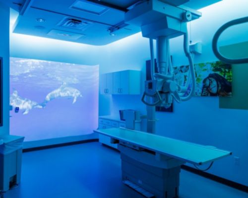 Ambient Experience theme ‘Oceans’ in X-Ray room at Children’s of Alabama
