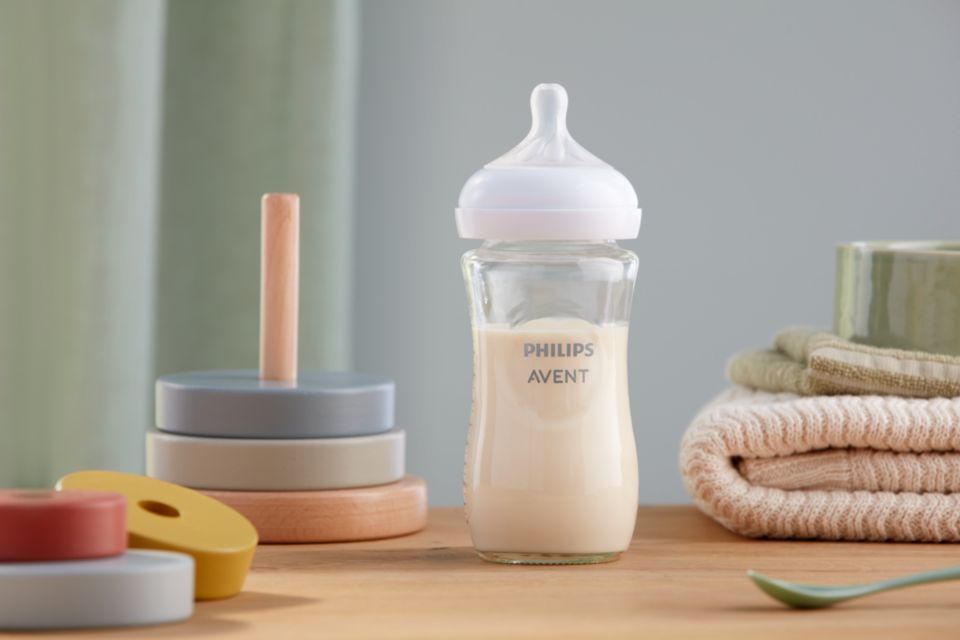 Philips Avent Natural Response Biberon En Verre 240ml +1 Mois Débit 3 2  Pièces (SCY933/02)