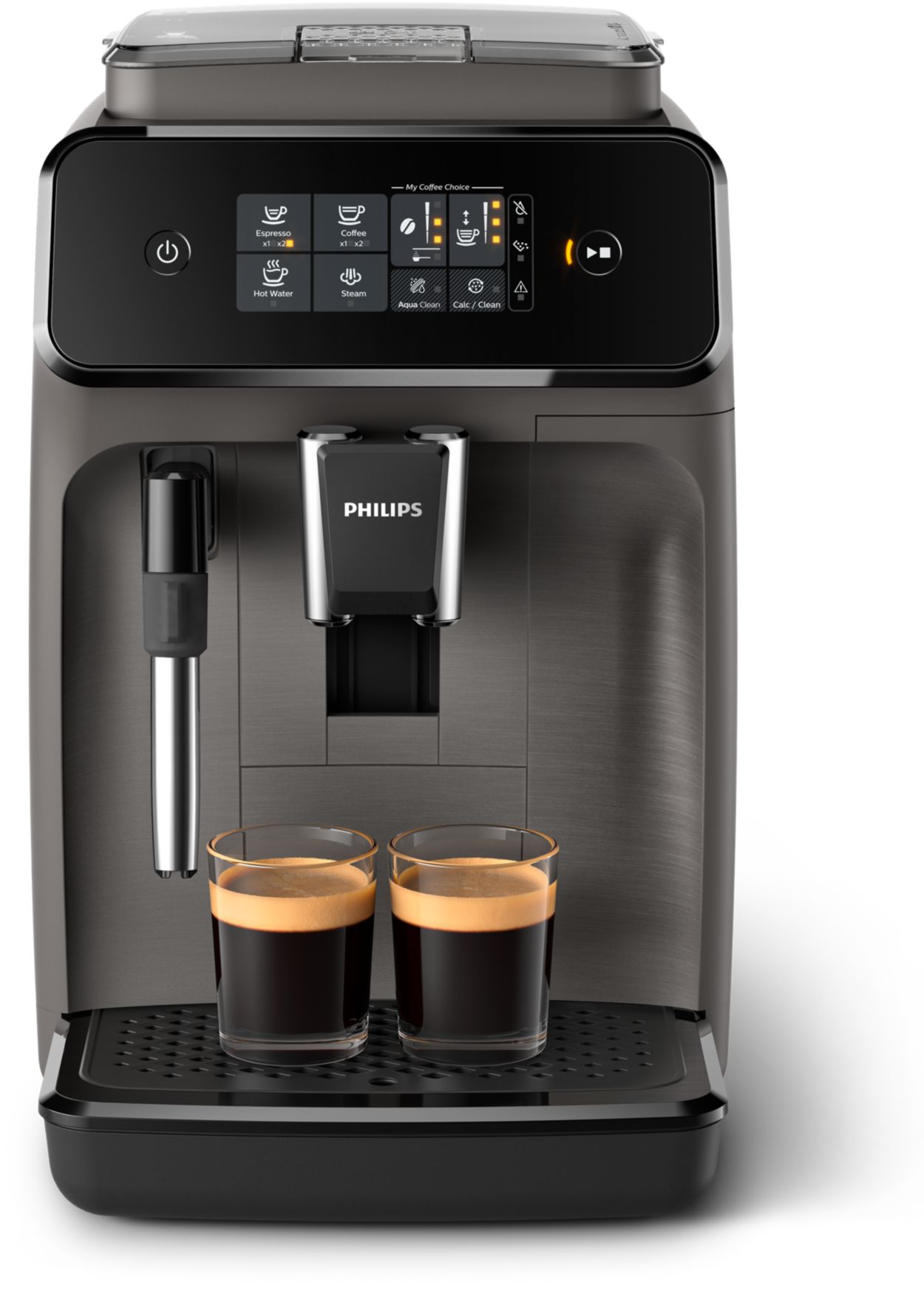 Combiné expresso cafetière Philips Series 1200 EP1224 - Machine à café  automatique avec buse vapeur "Cappuccino" - 15 bar - gris  cachemire