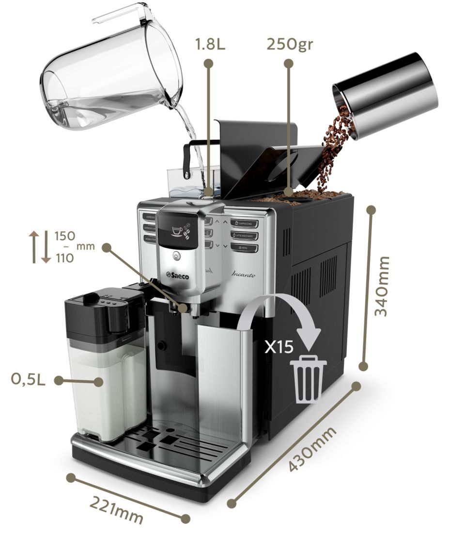 Cafetera Saeco Espresso Super Automática Incanto