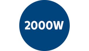 Moteur de 2 000 W pour une puissance d'aspiration jusqu'à 450 W