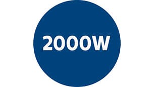 2000 Watt motor generating max. 450 Watt suction power