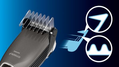 Skin-friendly blades and combs are gentle on skin