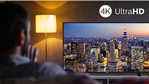 Téléviseur DEL 4K lumineux avec images HDR éclatantes