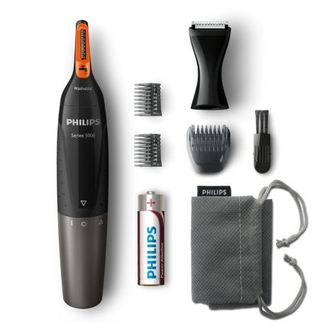NT5176/16  Nose trimmer series 5000 NT5176/16 Gentle nose, neck & sideburns trimmer