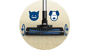 Turbo brush, perfect for homes with pet hair