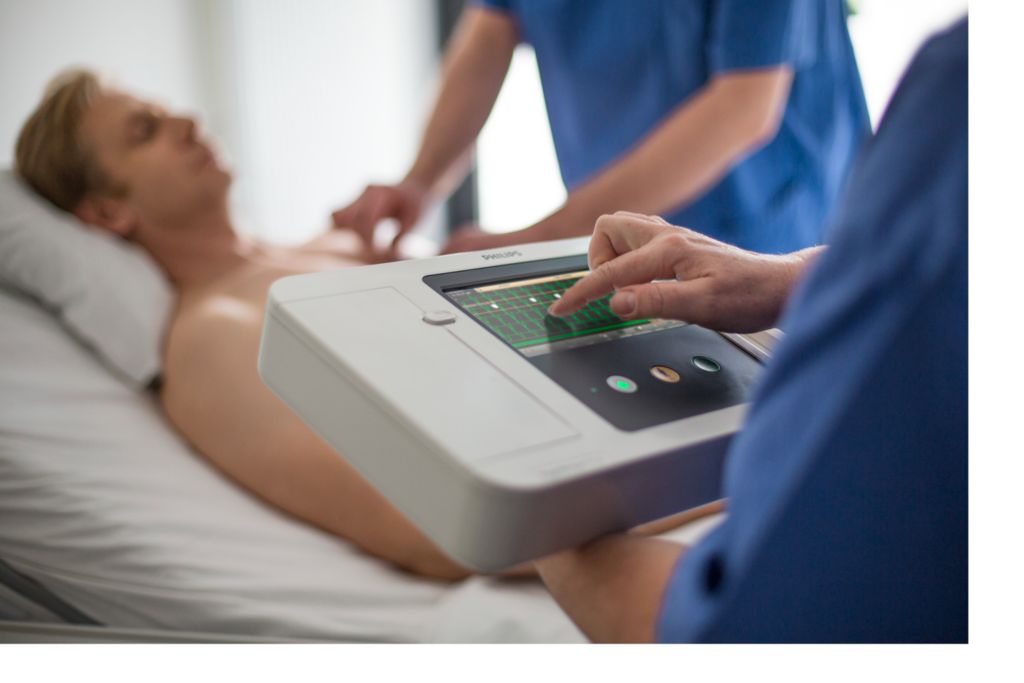 With the PageWriter TC10 cardiograph, each button lights up, prompting you to take an ECG as easily as 1-2-3.