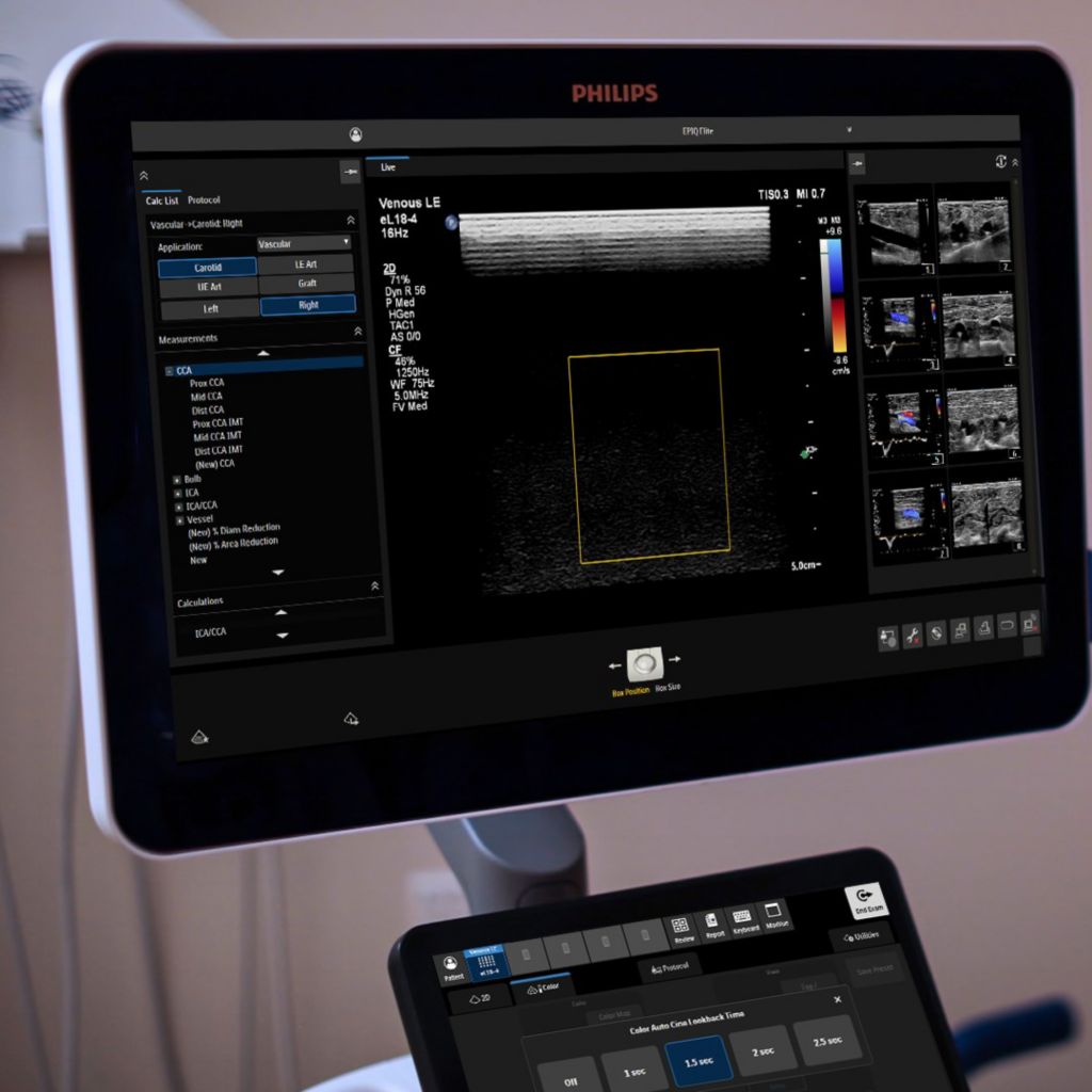Doctor looking at a screen
