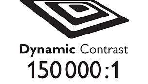 Kontrast dynamiczny 150 000:1 zapewniający głęboką czerń oraz większe bogactwo szczegółów