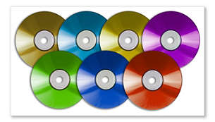 Memutar DVD, DVD+/-R, DVD+/-RW, (S)VCD, dan film MPEG4