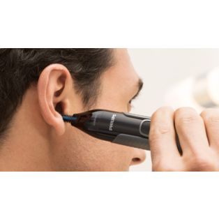 Philips Nose Trimmer Series 3000 Washable nose, ear and eyebrow trimmer with 2 combs