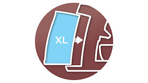 Depósito de agua XL extraíble de 1,2 l para 8 tazas