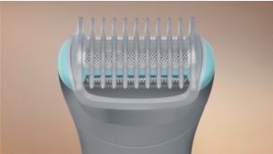 Click-on comb for trimming hair in any direction