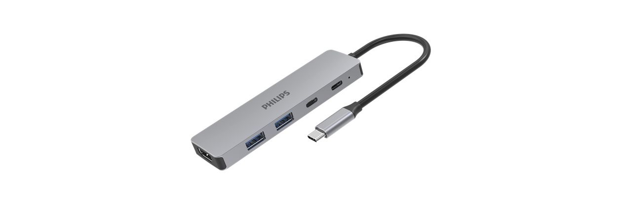 USB-C 3.0 集线器扩展到 5 端口迷你集线器