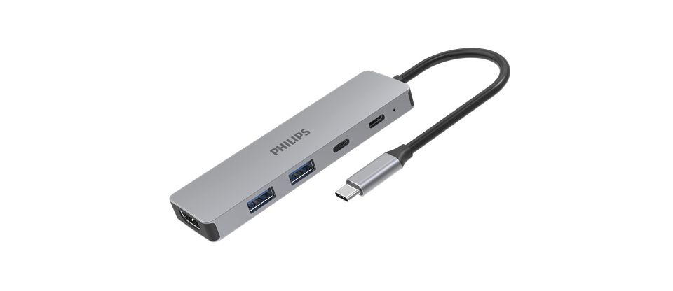 USB-C 3.0 集线器扩展到 5 端口迷你集线器