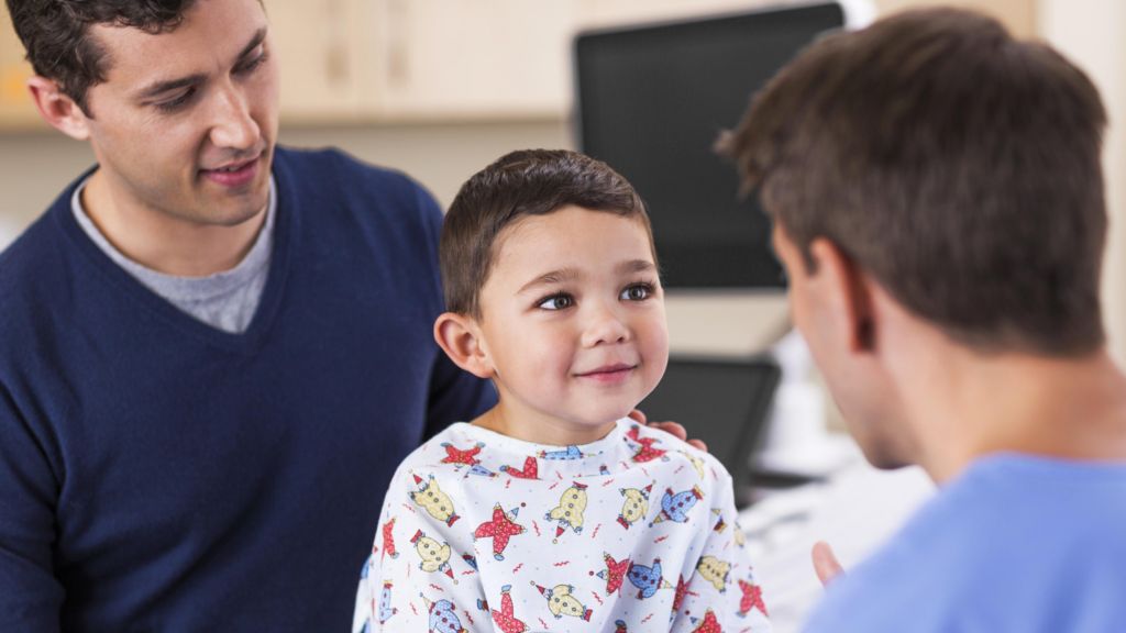 Boy with doctor