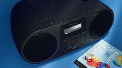 Portable boombox-style CD player