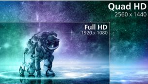 Des images impeccables avec Quad HD 2 560 x 1 440 pixels