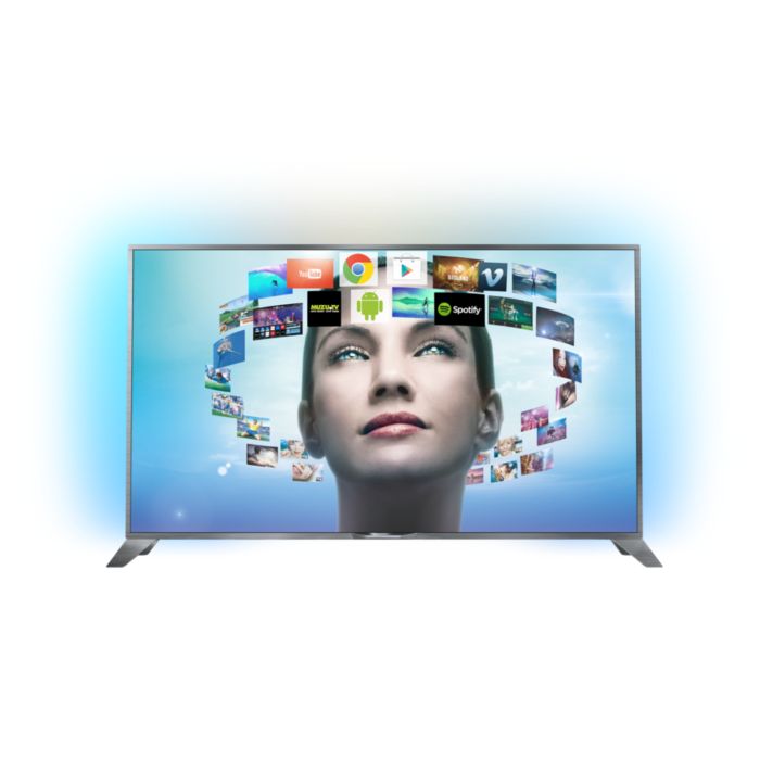 Ултратънък 4K UHD телевизор, работещ с Android