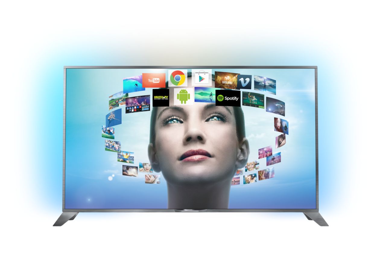 Ултратънък 4K UHD телевизор, работещ с Android