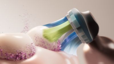 Up to 10 x more plaque removal than a manual toothbrush