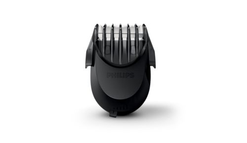 Click-on beard styler with 5 length settings