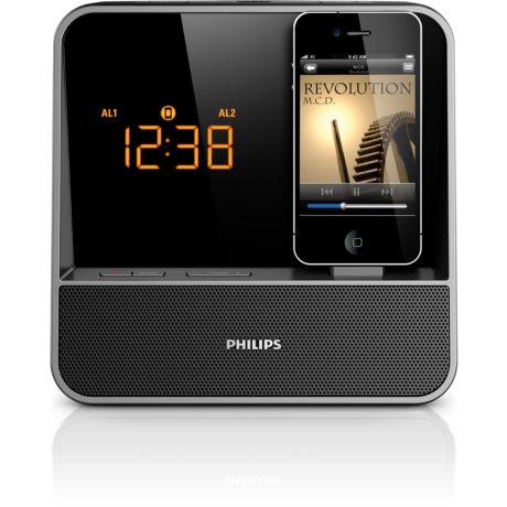 AJ5350D/12  Klokradio met alarm, voor iPod/iPhone