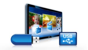 USB-kontakt för enkel, omedelbar uppspelning av multimedia