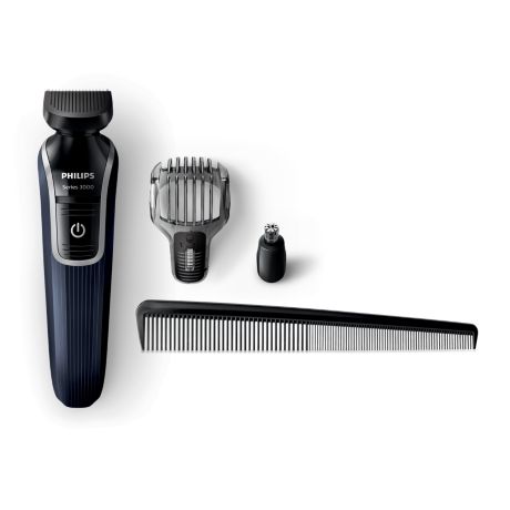 QG3322/13 Multigroom series 3000 أداة تشذيب اللحية والشعيرات الصغيرة 3 في 1