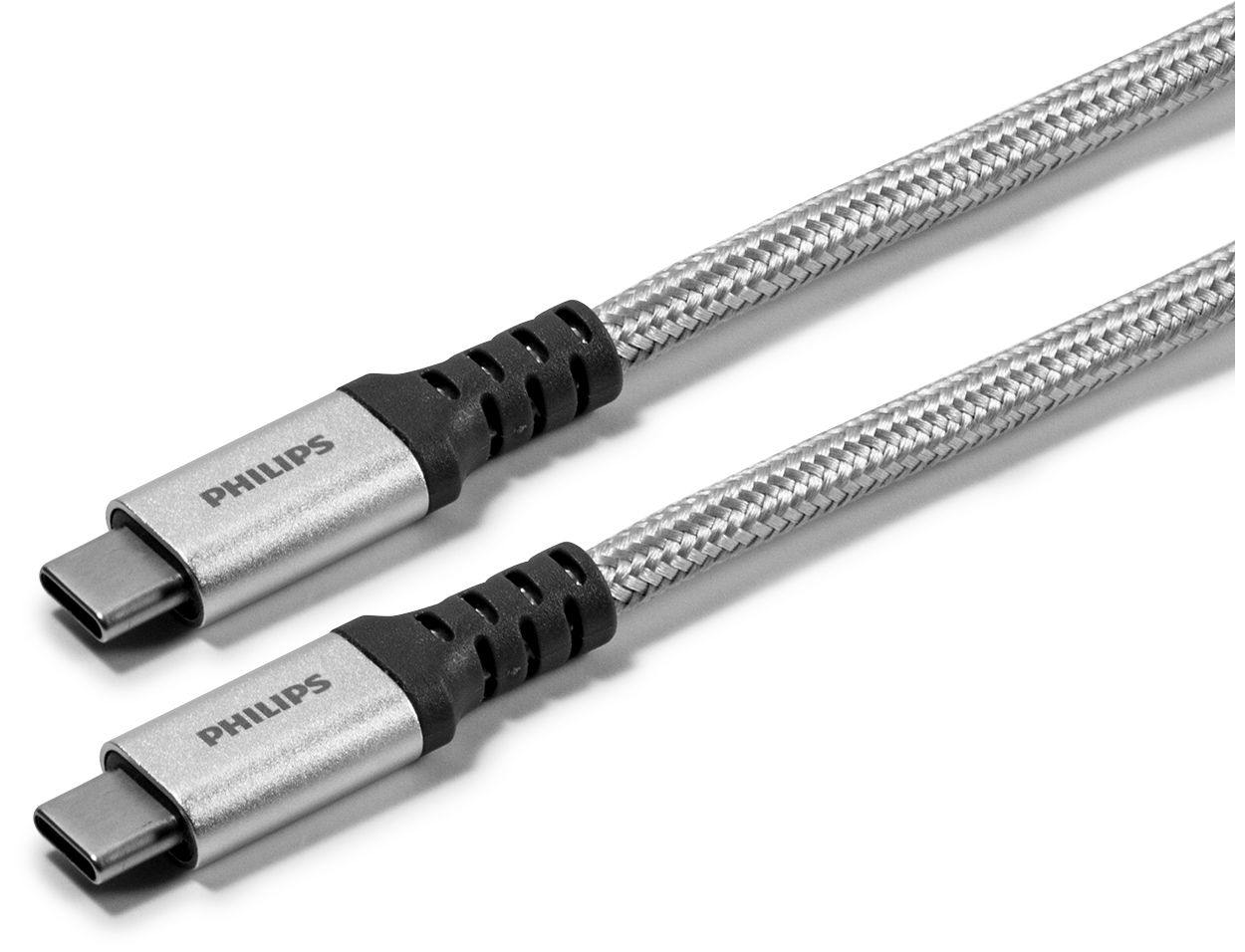 Premium braided USB-C cable aluminum connector