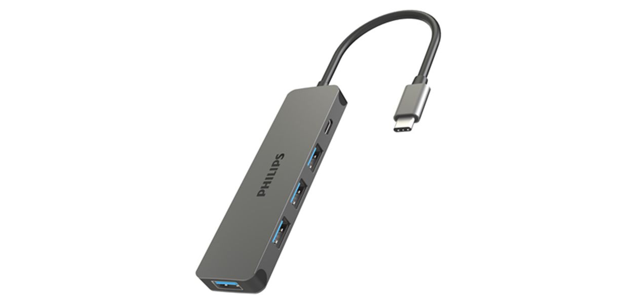 USB-C 插座集线器扩展到 5 端口迷你集线器。