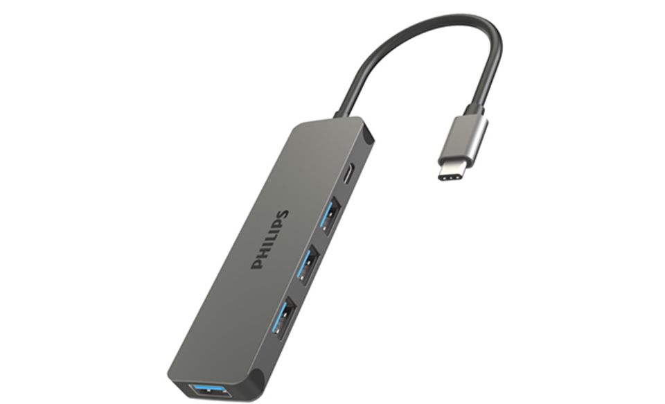 USB-C 插座集线器扩展到 5 端口迷你集线器。