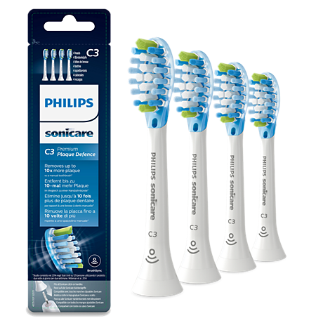 HX9044/17 Philips Sonicare C3 Premium Plaque Control 4x Soniske tandbørstehoveder - Hvid