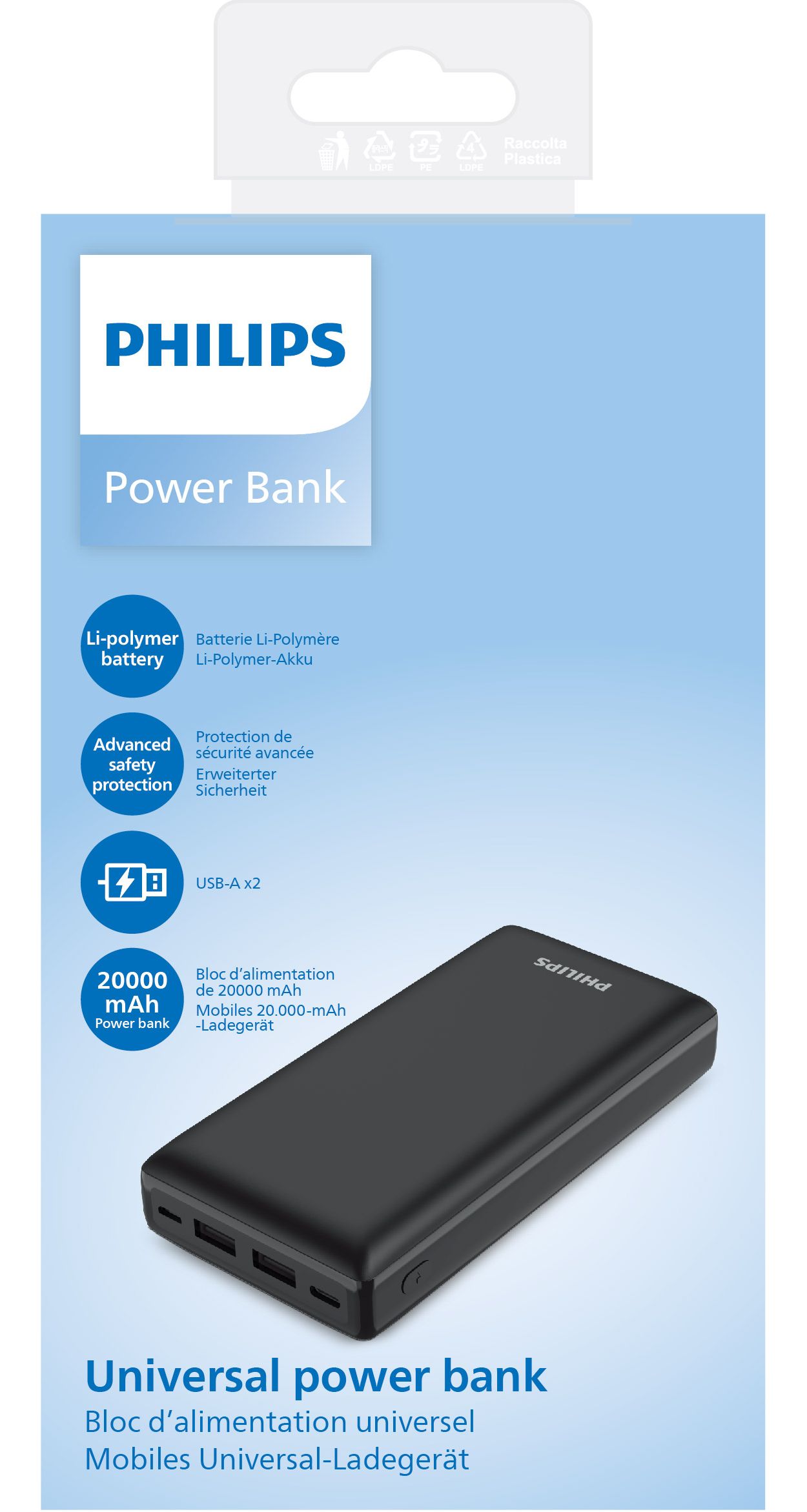 Philips power outlet bank 20000mah