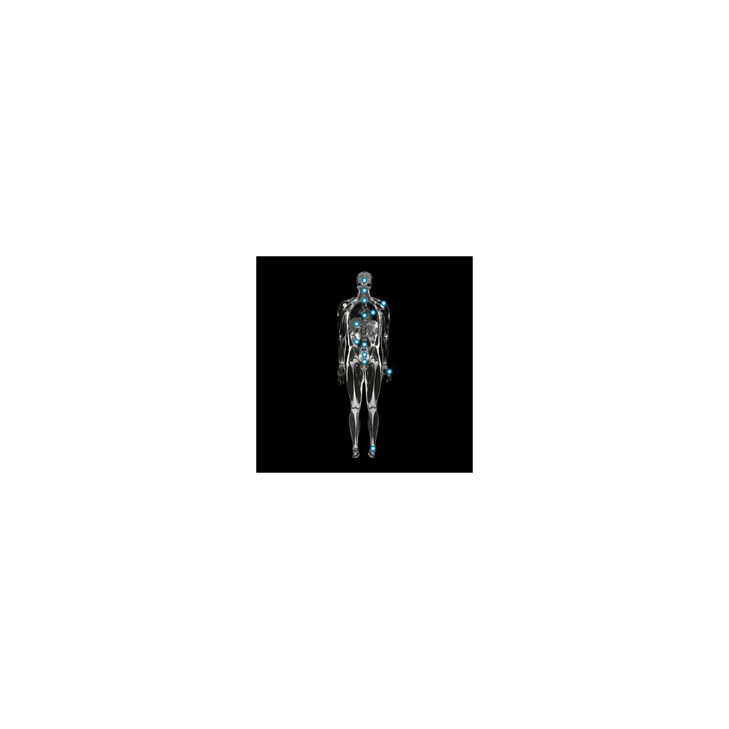  image of human body with clinical areas