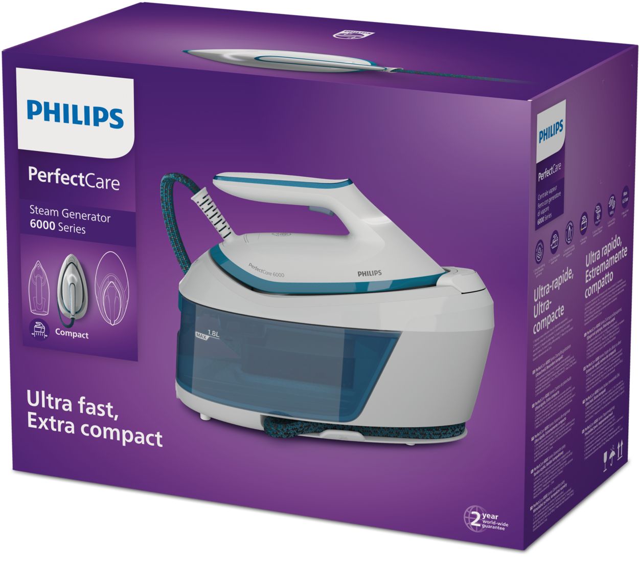 Philips PerfectCare Serie 6000 Generatore Di Vapore, Un bel ferro