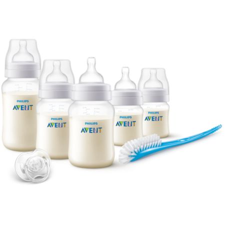 Set regalo con biberon anticolica SCD806/03 per una poppata serena