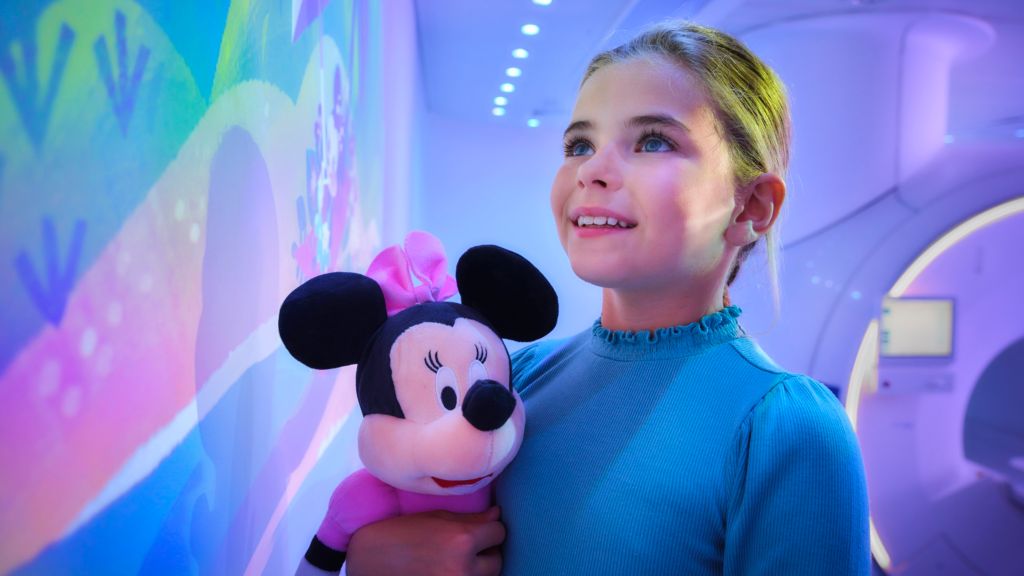 Ambient Experience with Disney themes, girl with Minnie doll
