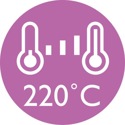 Ακριβής έλεγχος 220°C με μεταβλητή θερμοκρασία