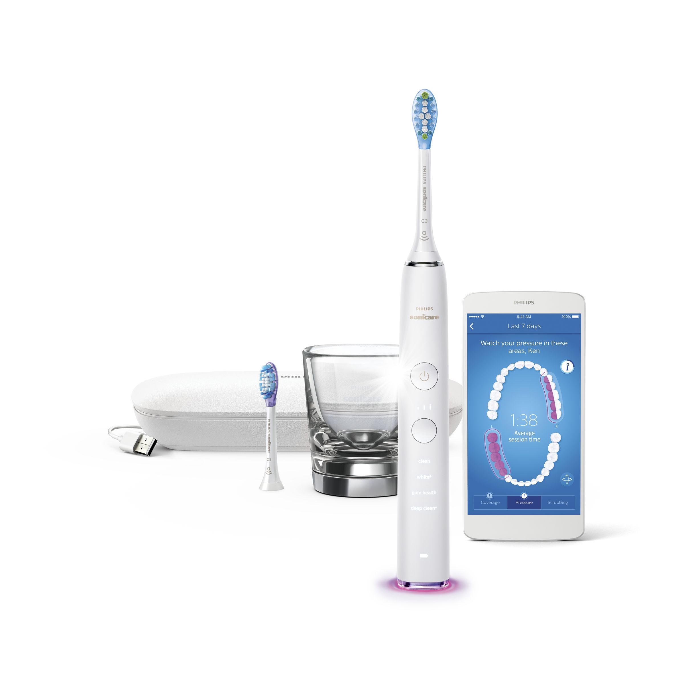 Image of Philips DiamondClean Smart - Sonic electric toothbrush with app - HX9902/64