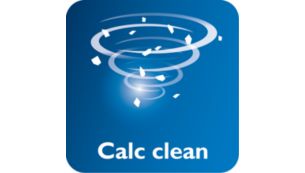 Suwak funkcji Calc-Clean zapewnia łatwe usuwanie kamienia