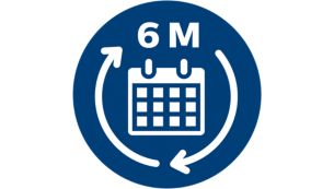 Para unos resultados de limpieza óptimos, se recomienda una sustitución cada 6 meses