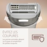 Rasage précis. Même dans les zones difficiles d'accès.