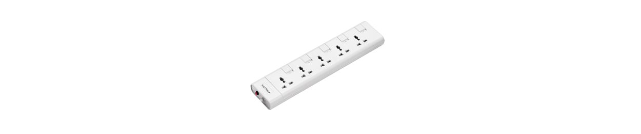 White extension socket