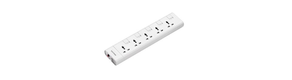 White extension socket